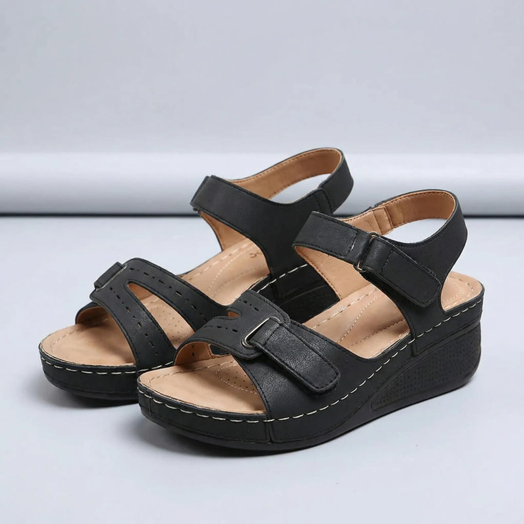 Veltrisa - Open-Toe Wedge Sandal With Dual Straps