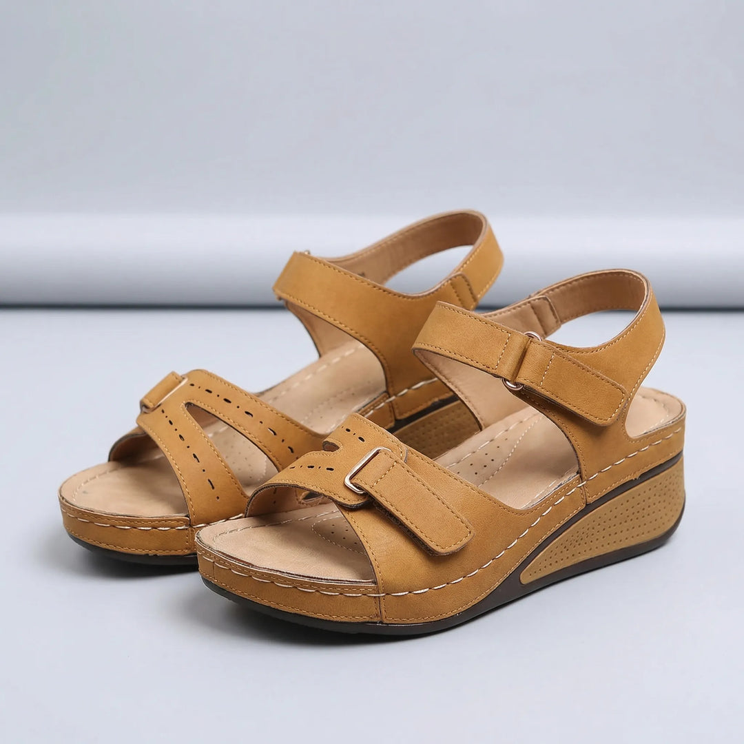Veltrisa - Open-Toe Wedge Sandal With Dual Straps