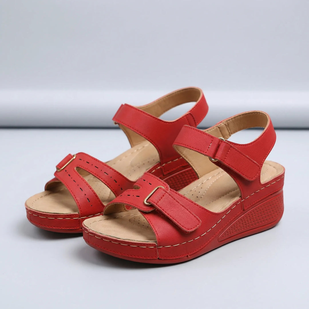 Veltrisa - Open-Toe Wedge Sandal With Dual Straps