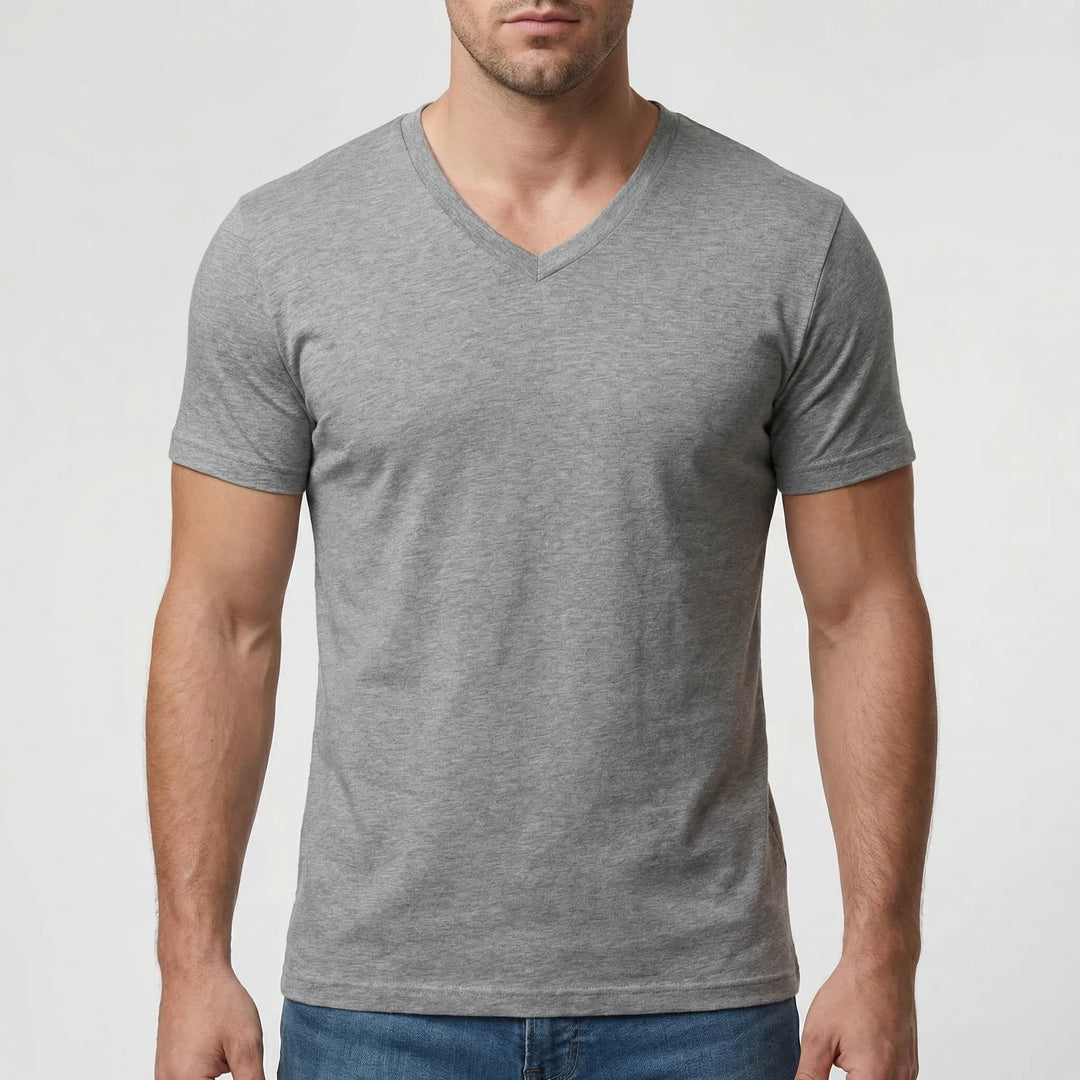 Velturo - Deep V-Neck Slim Fit Tee