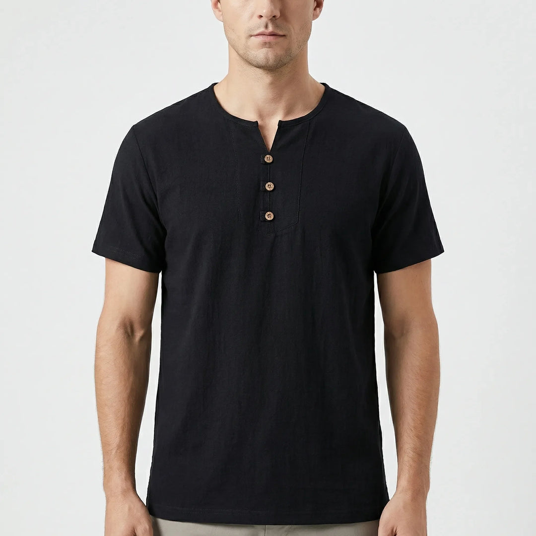 Ventaro - Lightweight Henley-Style Short Sleeve Tee