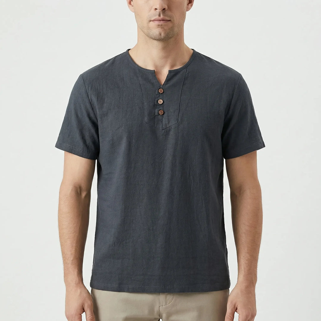 Ventaro - Lightweight Henley-Style Short Sleeve Tee