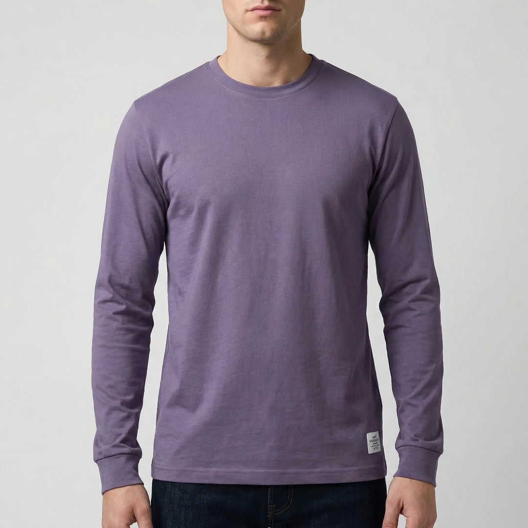 Vestalo - Long-Sleeve Crew Neck Men's Shirt