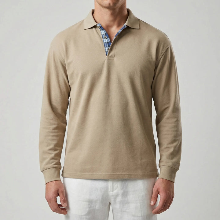 Vestano - Long Sleeve Polo Collar Sweater
