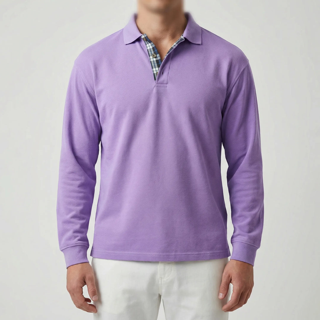 Vestano - Long Sleeve Polo Collar Sweater