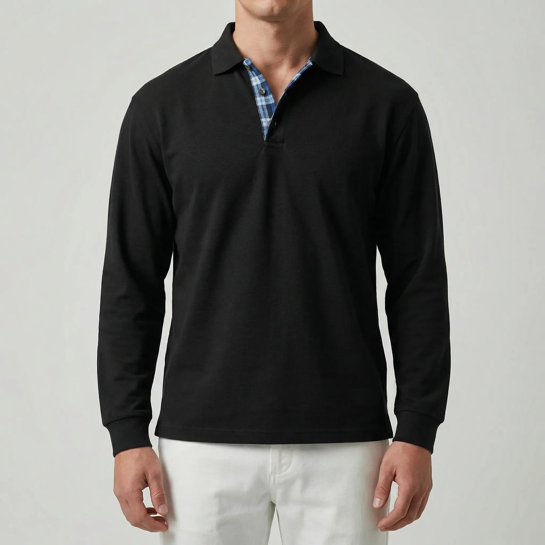 Vestano - Long Sleeve Polo Collar Sweater