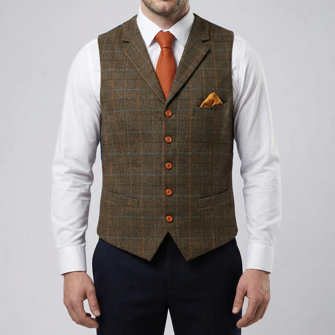 Vesthaven - Vintage V-Neck Button-Front Vest