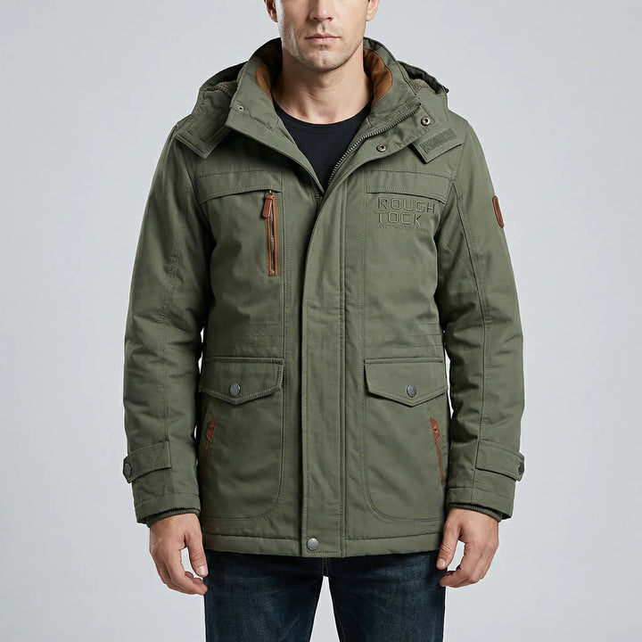 Vorrex - Hooded Quilted Men's Winter Jacket