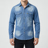 Klassinen pitkähihaine denim-paita