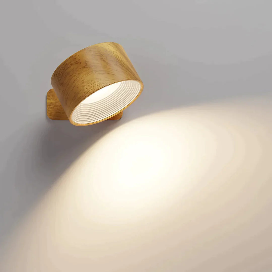 Langaton LED-seinävalaisin 360° kääntyvällä päällä, kosketushimmennin, 3 väriä