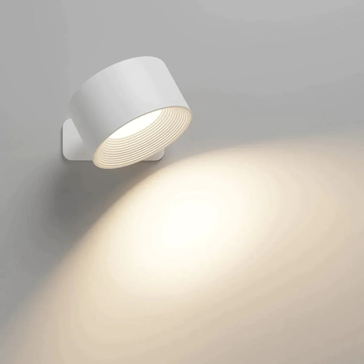 Langaton LED-seinävalaisin 360° kääntyvällä päällä, kosketushimmennin, 3 väriä