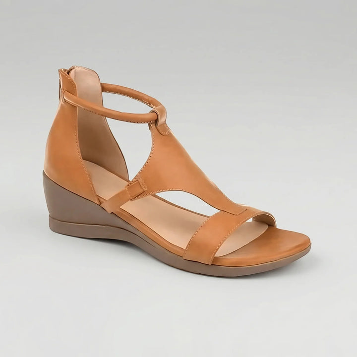 Wedluxe - Open Toe Wedge Heel Sandal