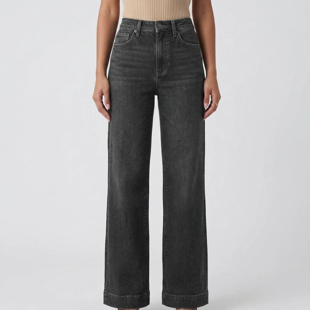 Widorra - High-Waisted Wide Leg Denim Jeans