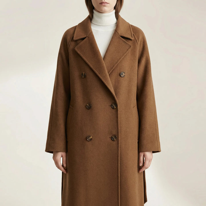 Wintelle - Knee-Length Button-Front Women's Coat