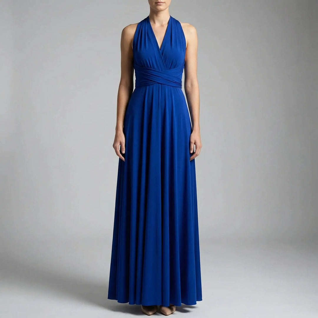Wravelle - Adjustable Wrap Midi Dress For Women