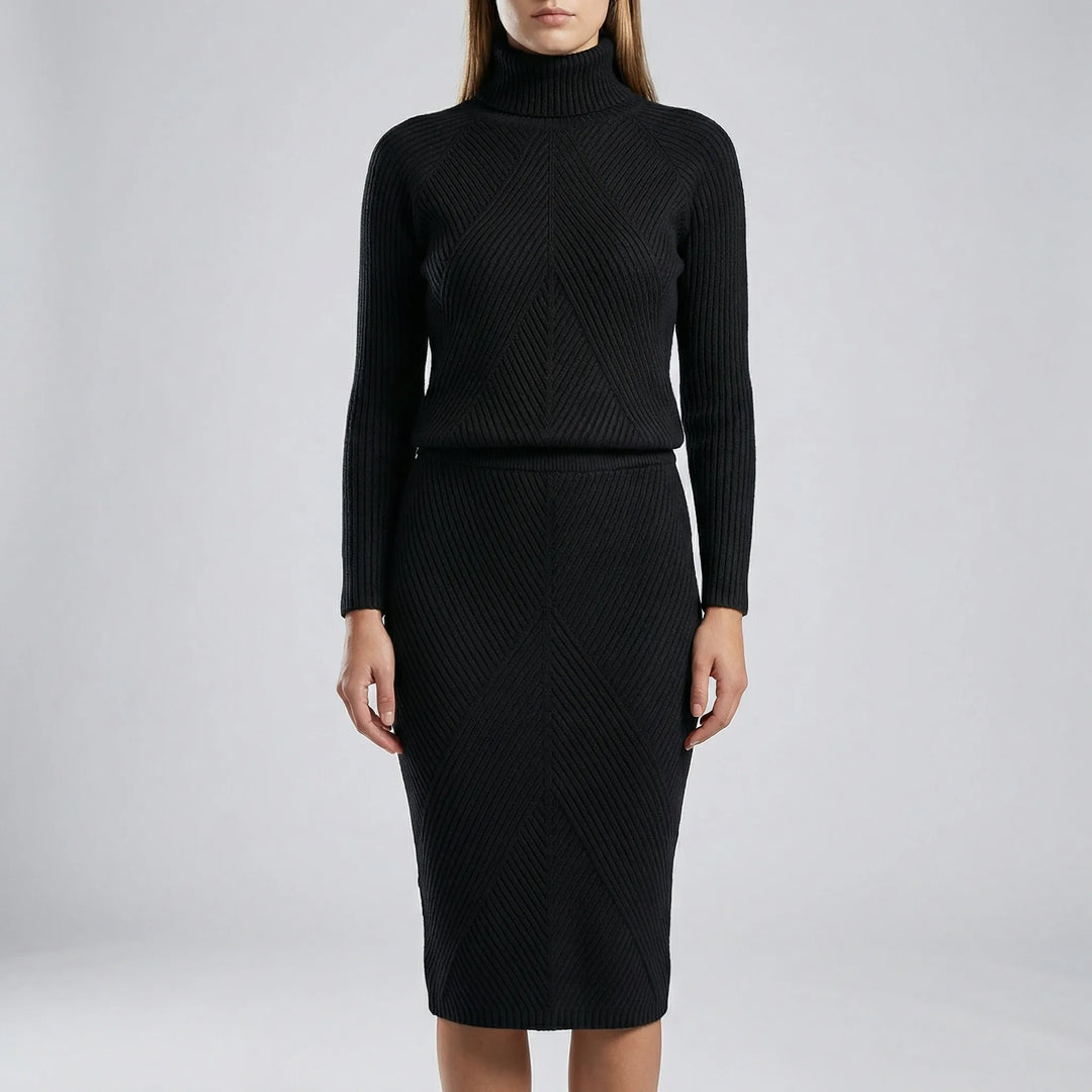 Wyntrika - Long Sleeve Knit Sweater Dress