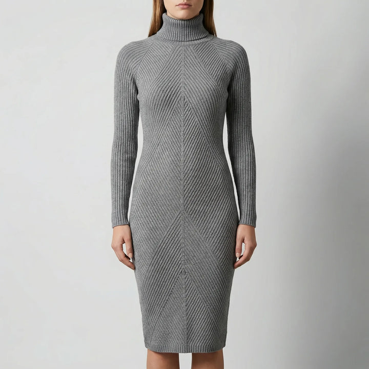 Wyntrika - Long Sleeve Knit Sweater Dress