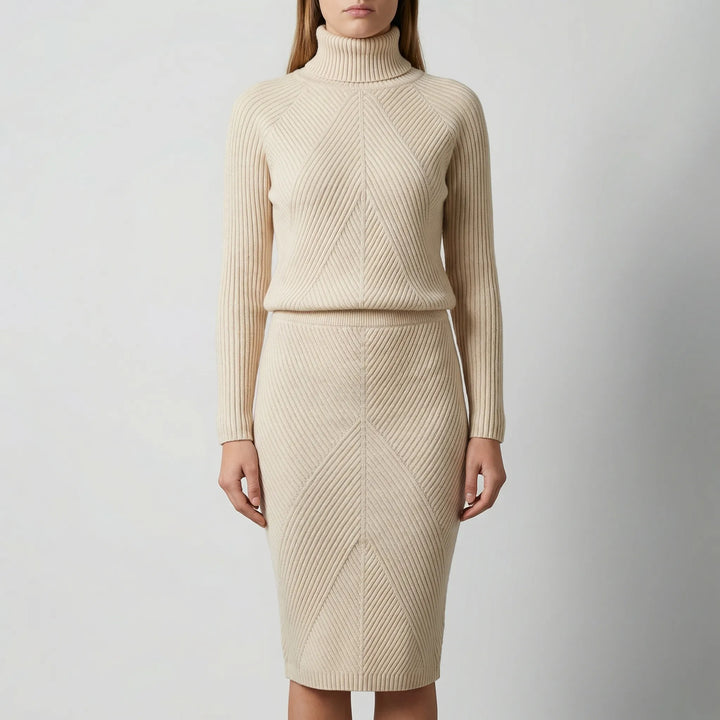 Wyntrika - Long Sleeve Knit Sweater Dress