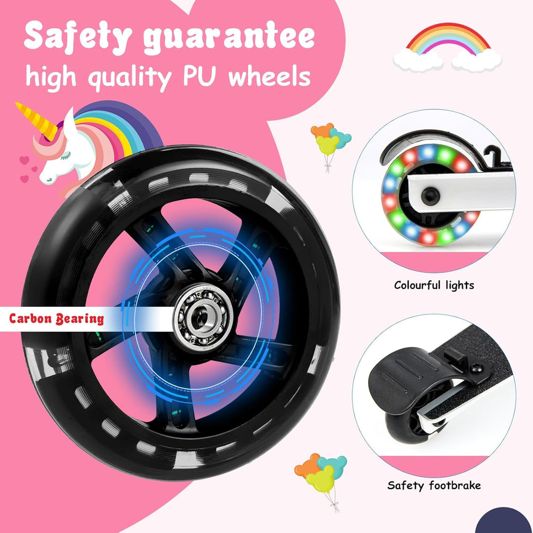 2-in-1-potkulautalaukku lapsille LED-pyörillä