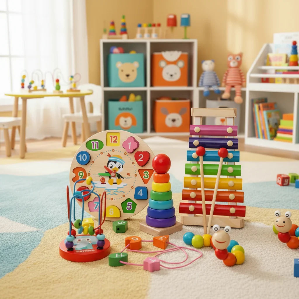 EduQuest 5-in-1 Montessori-setti – luovaa oppimista vauvoille 6 kuukaudesta alkaen