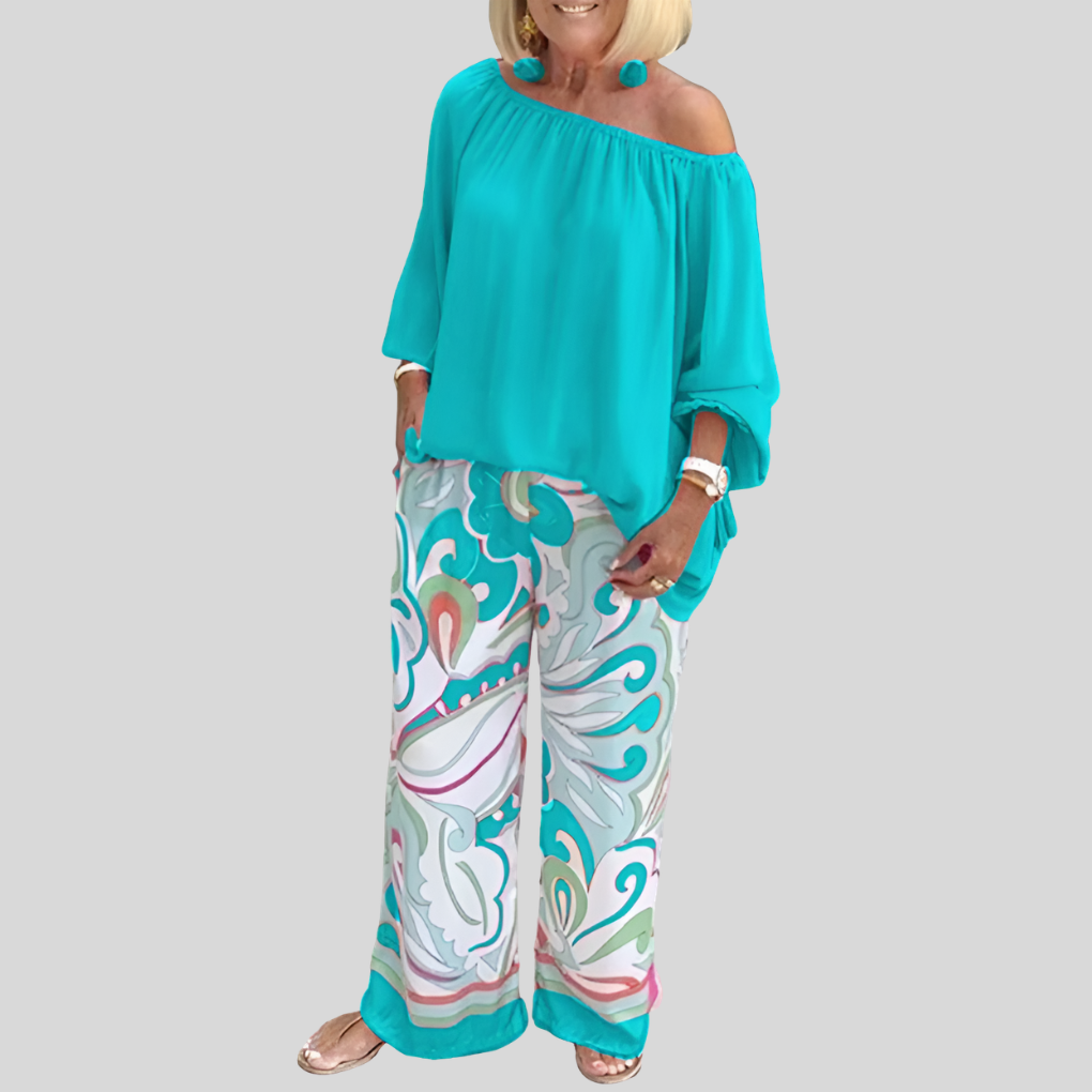 Tyylikäs Off-Shoulder Kaksi-Osainen Setti
