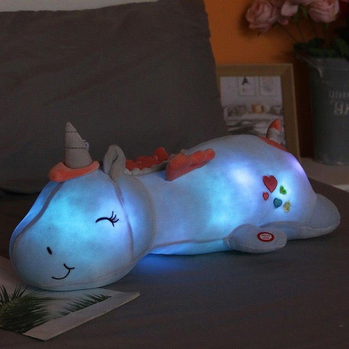 Lunacorn Light-Up Unicorn | Pehmeä pehmokaveri | Sateenkaari-LED | Täydellinen lahja lapsille