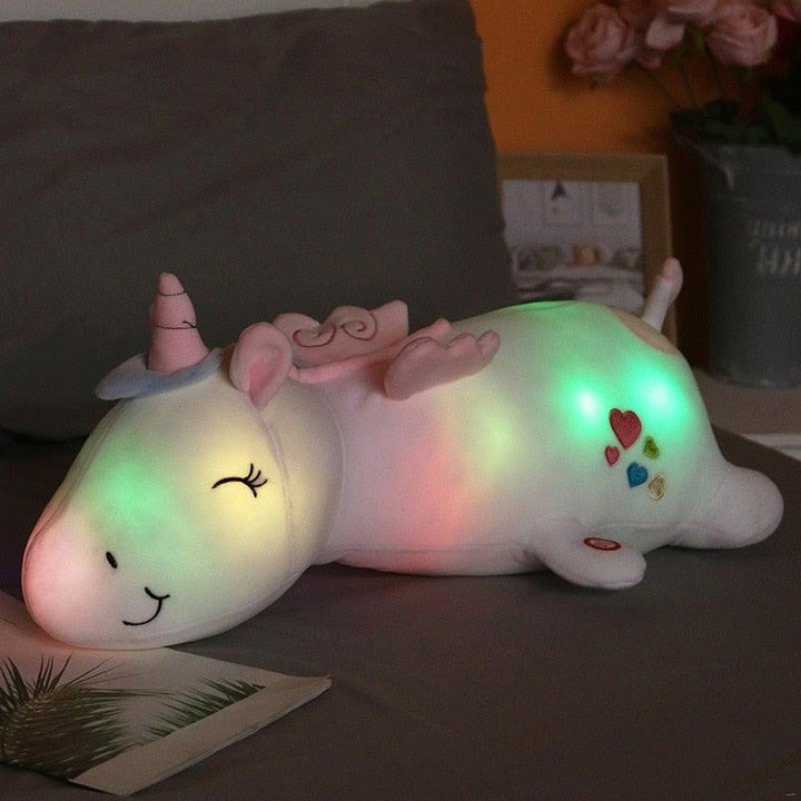 Lunacorn Light-Up Unicorn | Pehmeä pehmokaveri | Sateenkaari-LED | Täydellinen lahja lapsille