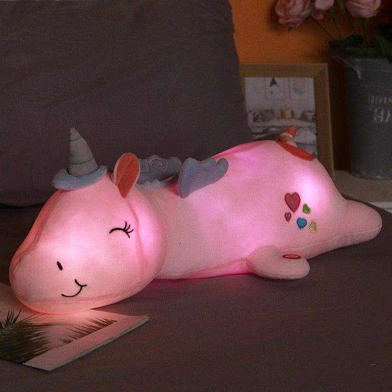 Lunacorn Light-Up Unicorn | Pehmeä pehmokaveri | Sateenkaari-LED | Täydellinen lahja lapsille