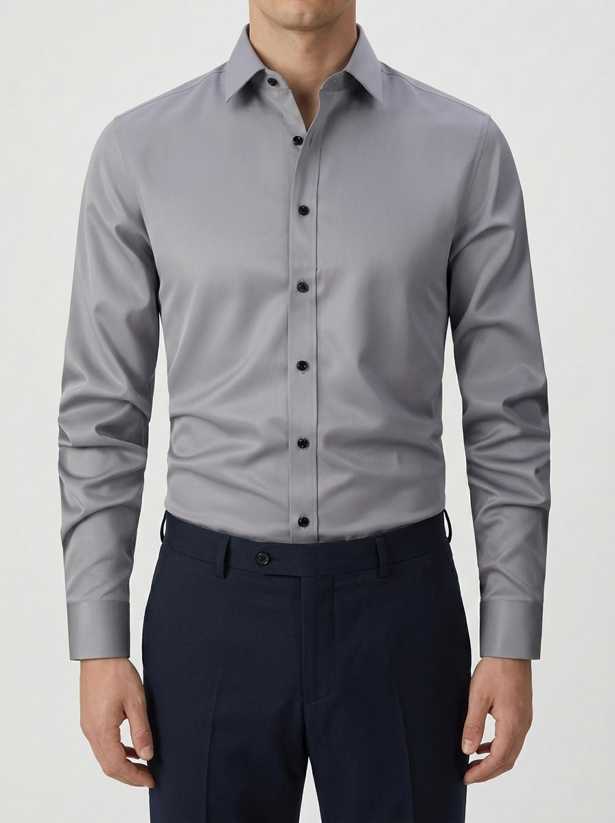 Slim Fit Pitkähiha Button-Down Miehille