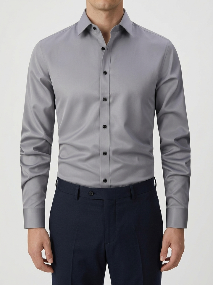 Slim Fit Pitkähiha Button-Down Miehille