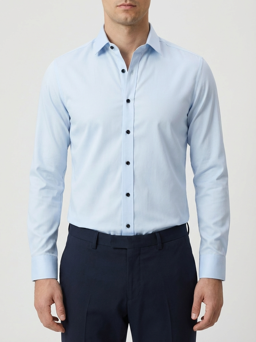 Slim Fit Pitkähiha Button-Down Miehille