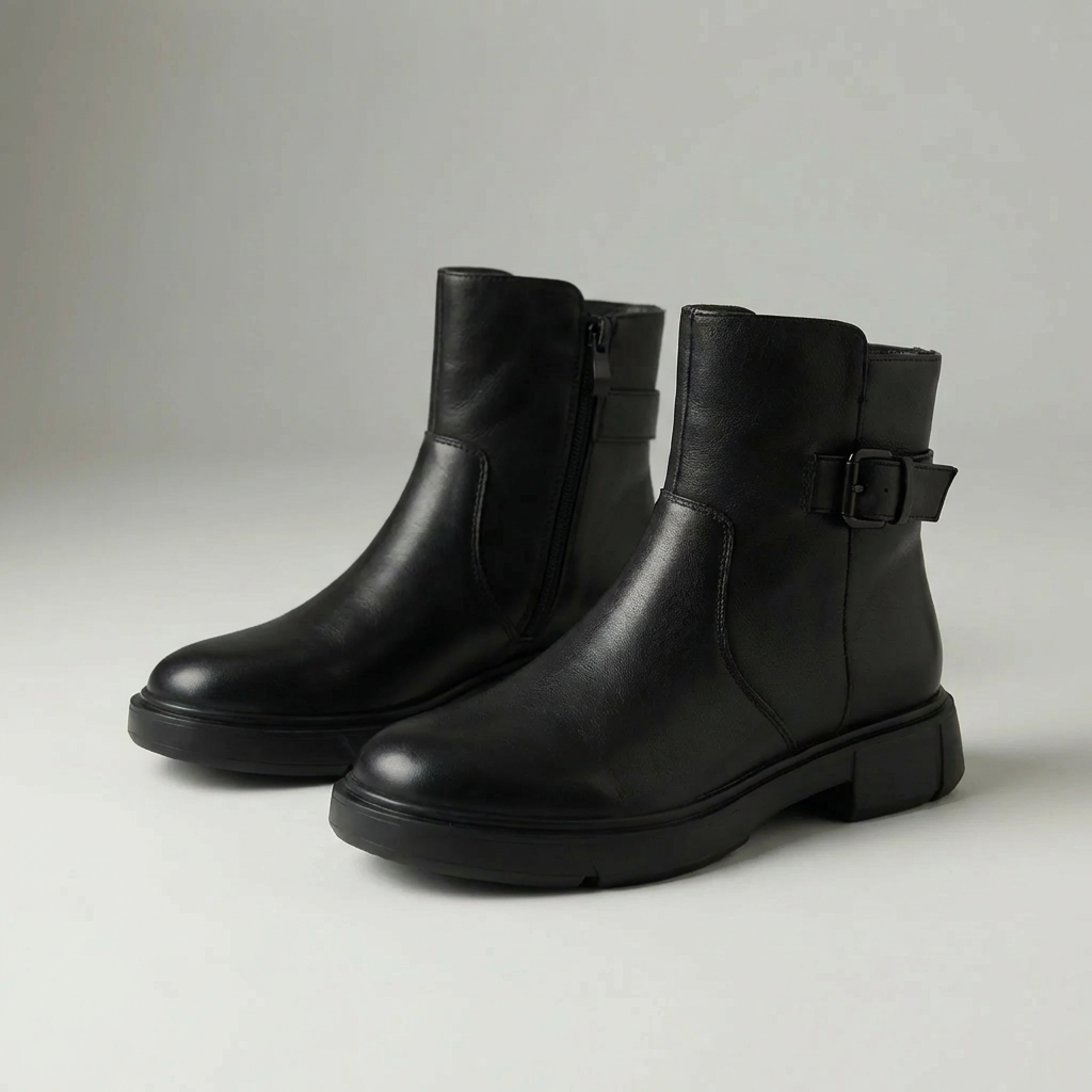 Vintage-inspiroitu keskikorkea nilkkaboots naisille
