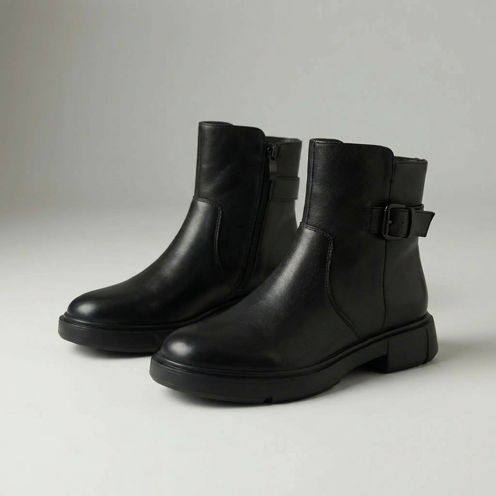 Vintage-inspiroitu keskikorkea nilkkaboots naisille