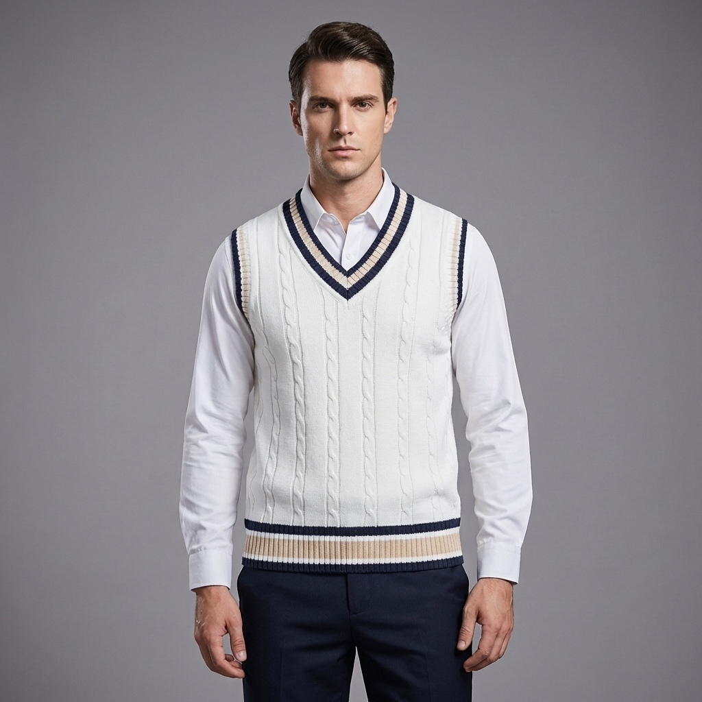 Retro Raita Preppy Tyyli Ilman Hihoja Pullover