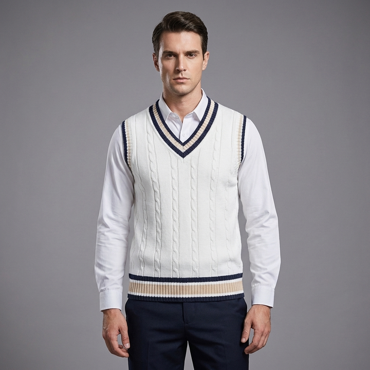 Retro Raita Preppy Tyyli Ilman Hihoja Pullover