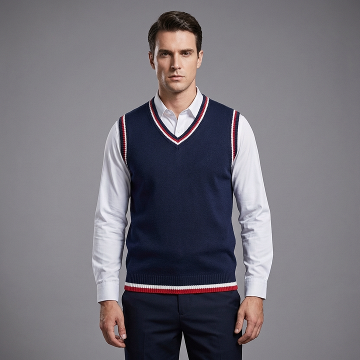 Retro Raita Preppy Tyyli Ilman Hihoja Pullover