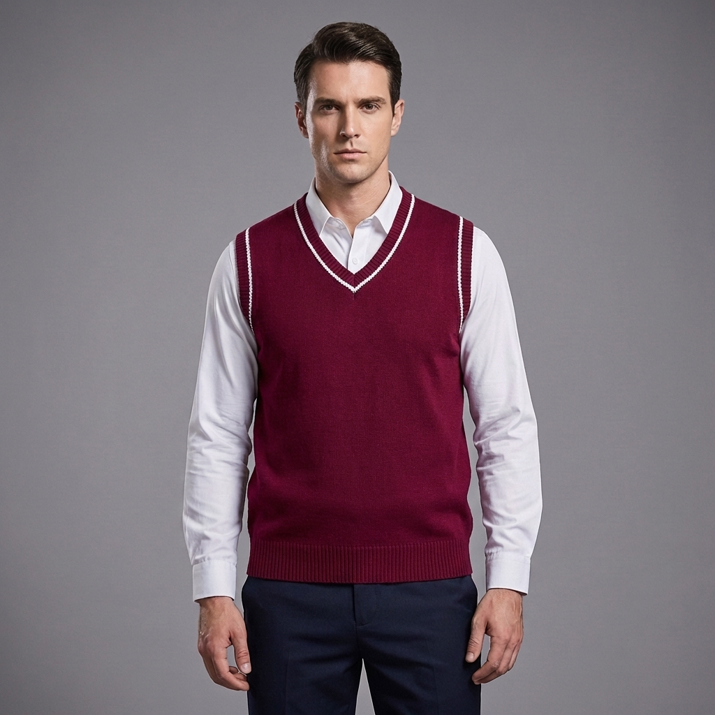 Retro Raita Preppy Tyyli Ilman Hihoja Pullover