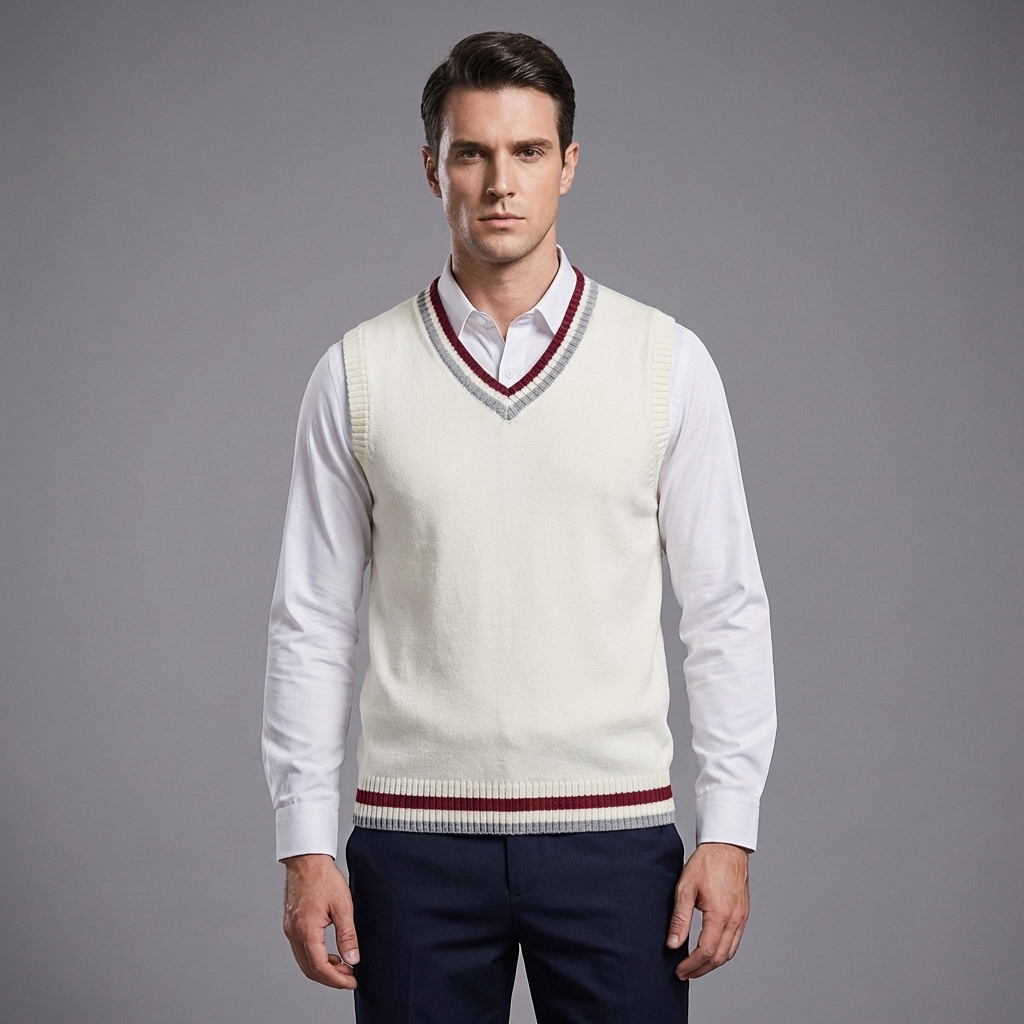 Retro Raita Preppy Tyyli Ilman Hihoja Pullover