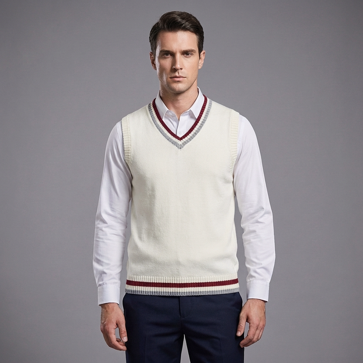 Retro Raita Preppy Tyyli Ilman Hihoja Pullover