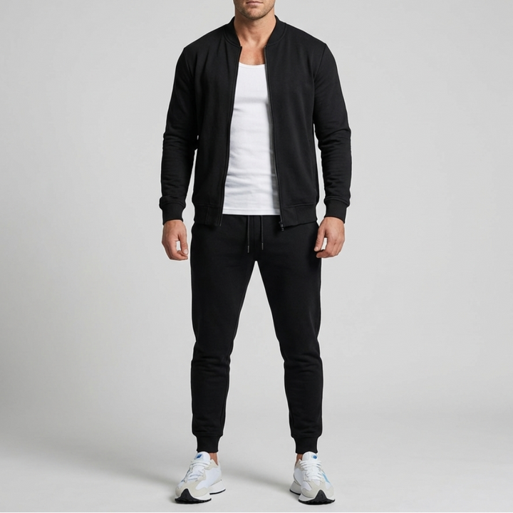 Miesten Zip-Up Takki ja Housut Setti