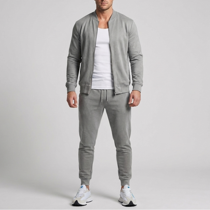 Miesten Zip-Up Takki ja Housut Setti