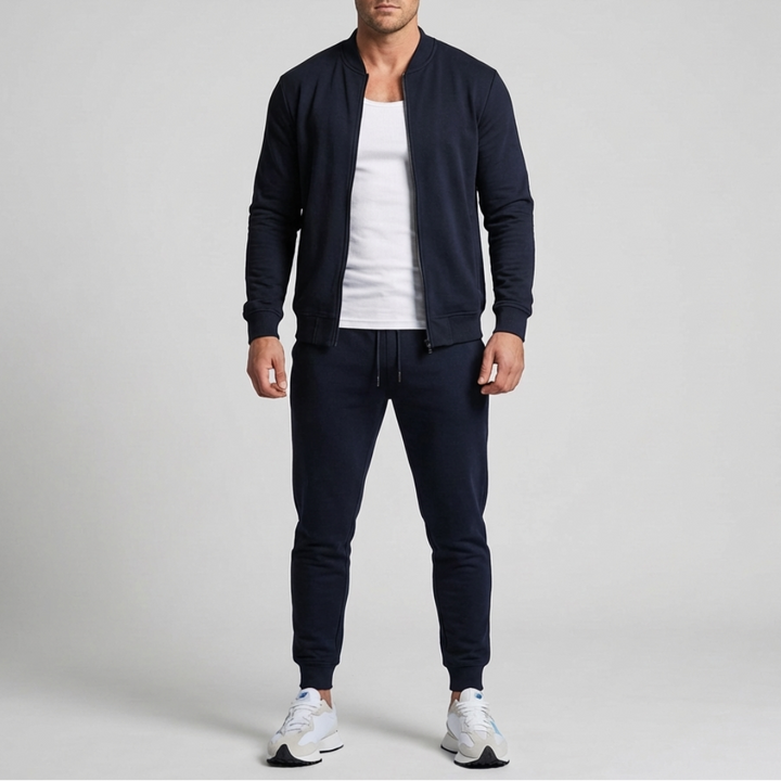 Miesten Zip-Up Takki ja Housut Setti