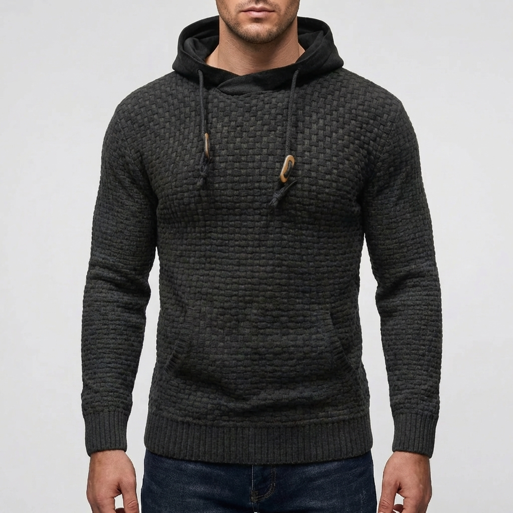 Pullover Hoodie Takki Miehille Waffle Tekstuurilla