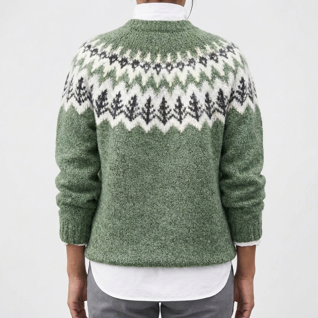 Fair Isle Print Pullover Neulepaita
