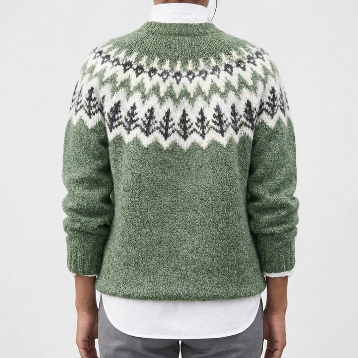 Fair Isle Print Pullover Neulepaita