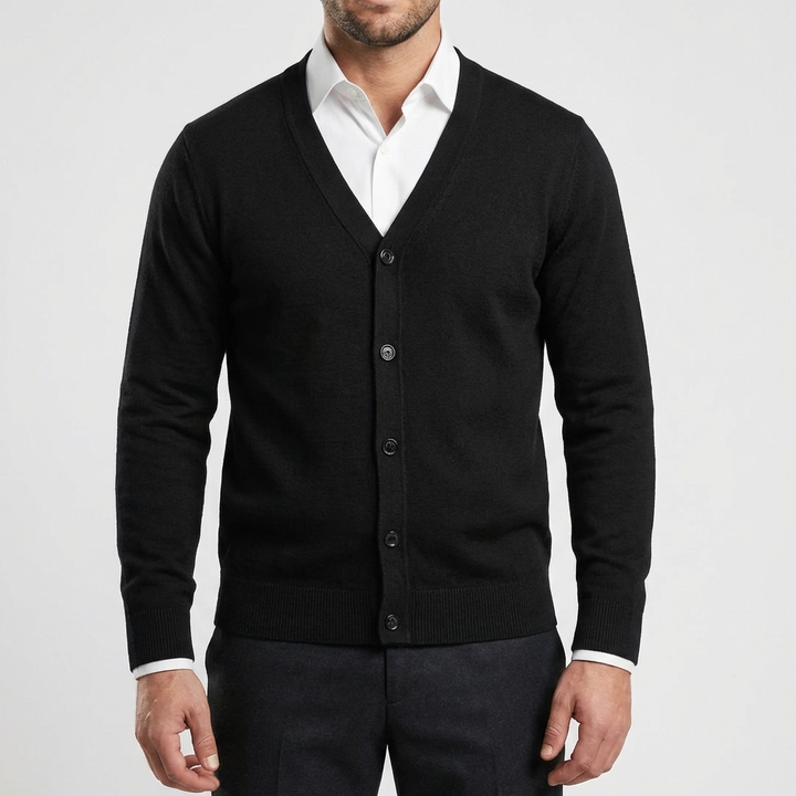 Nappi-Edessä V-Kaula Cardigan Miehille