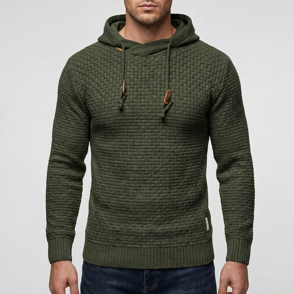 Pullover Hoodie Takki Miehille Waffle Tekstuurilla