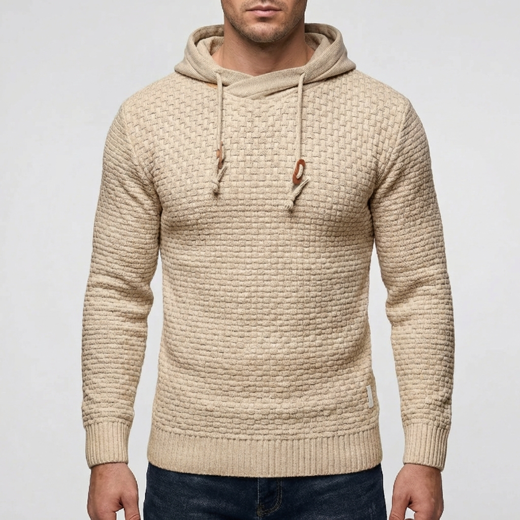 Pullover Hoodie Takki Miehille Waffle Tekstuurilla