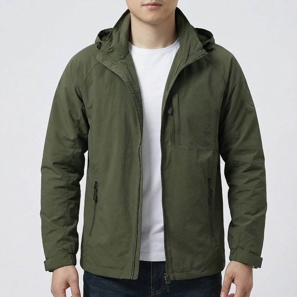 Huppu Zip-Up Siirtymätakki Miehille