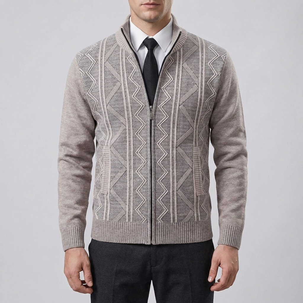 Vetoketjullinen rakenteellinen neulecardigan